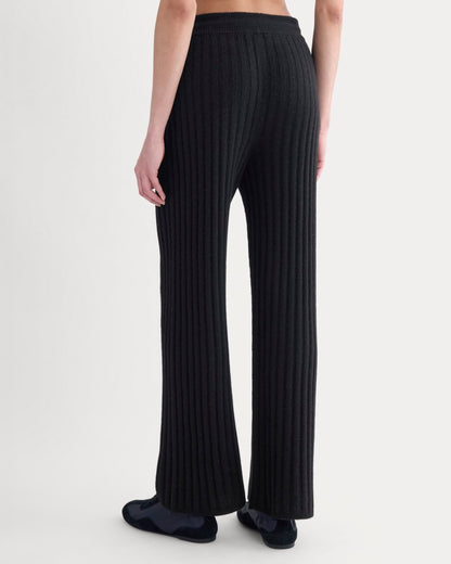Straight-Leg Pant in Wool Cashmere | Black