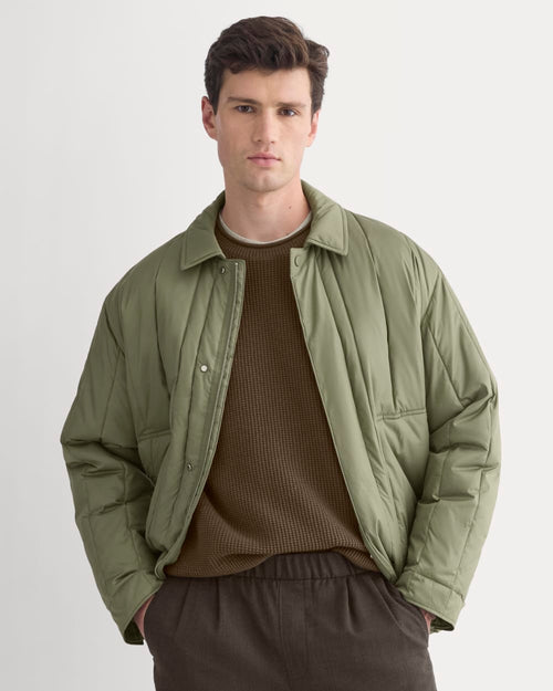 ReNew Vertical-Quilted Jacket | Lichen Green