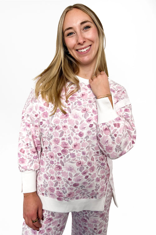 ALB Custom Women's Floral Print Pullover