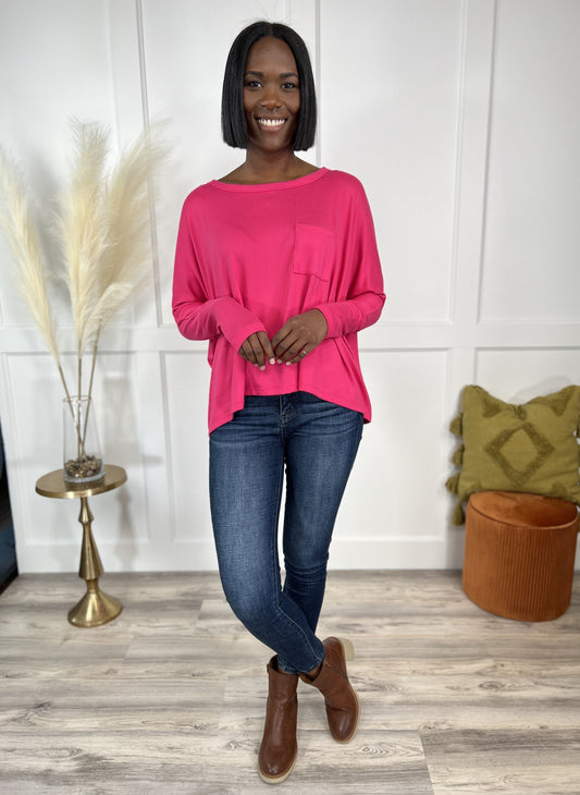 Lets Travel Women's Soft Relaxed Long Sleeve Top