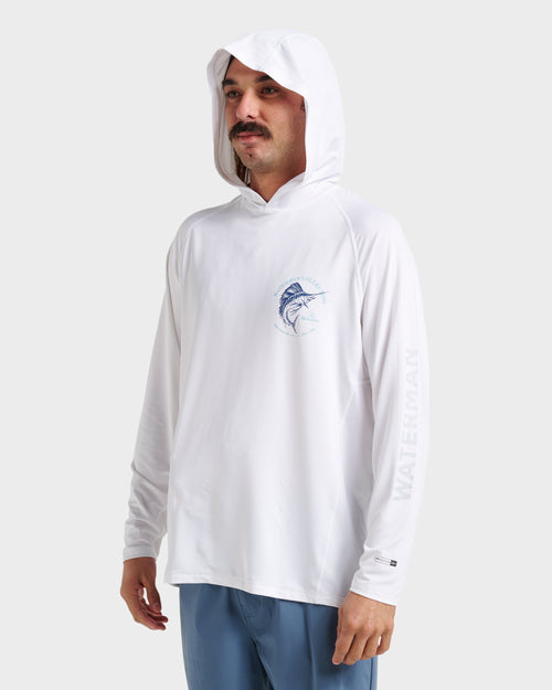 Waterman Marley Hooded Surf Tee - White