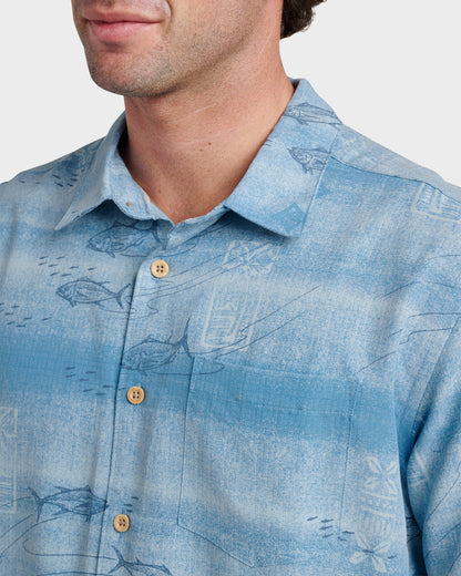 Waterman Go Fish Shirt - Sterling Blue
