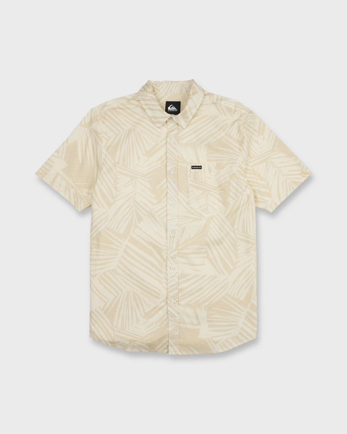 Aruba Palm Classic Stretch Short Sleeve Shirt - Snow White