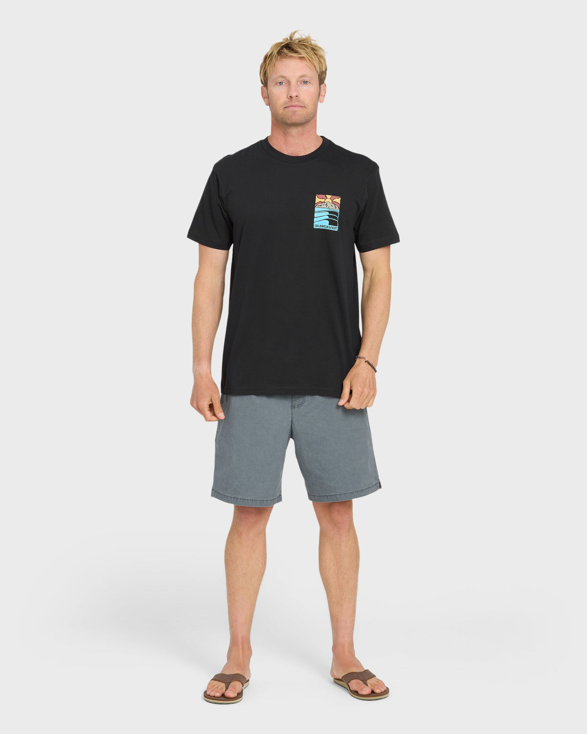 Going Right Classic Short Sleeve Cotton T-Shirt - Black