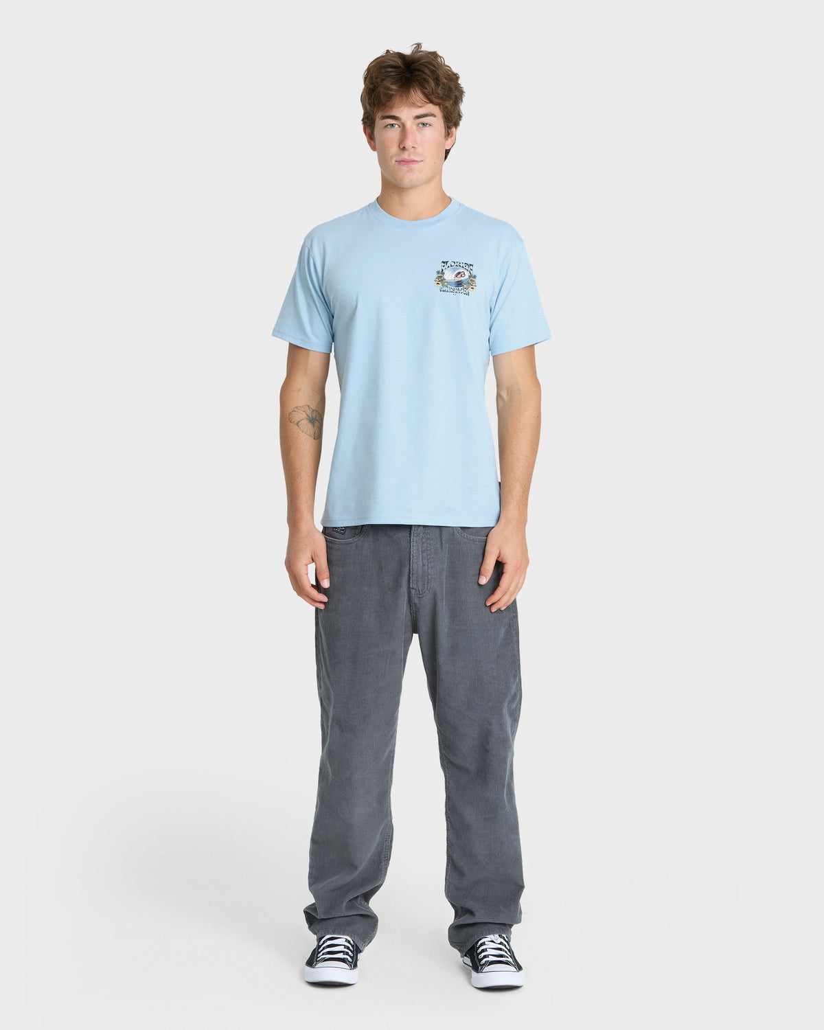 Grateful Florida Classic Short Sleeve Knit T-Shirt - Skyway Heather