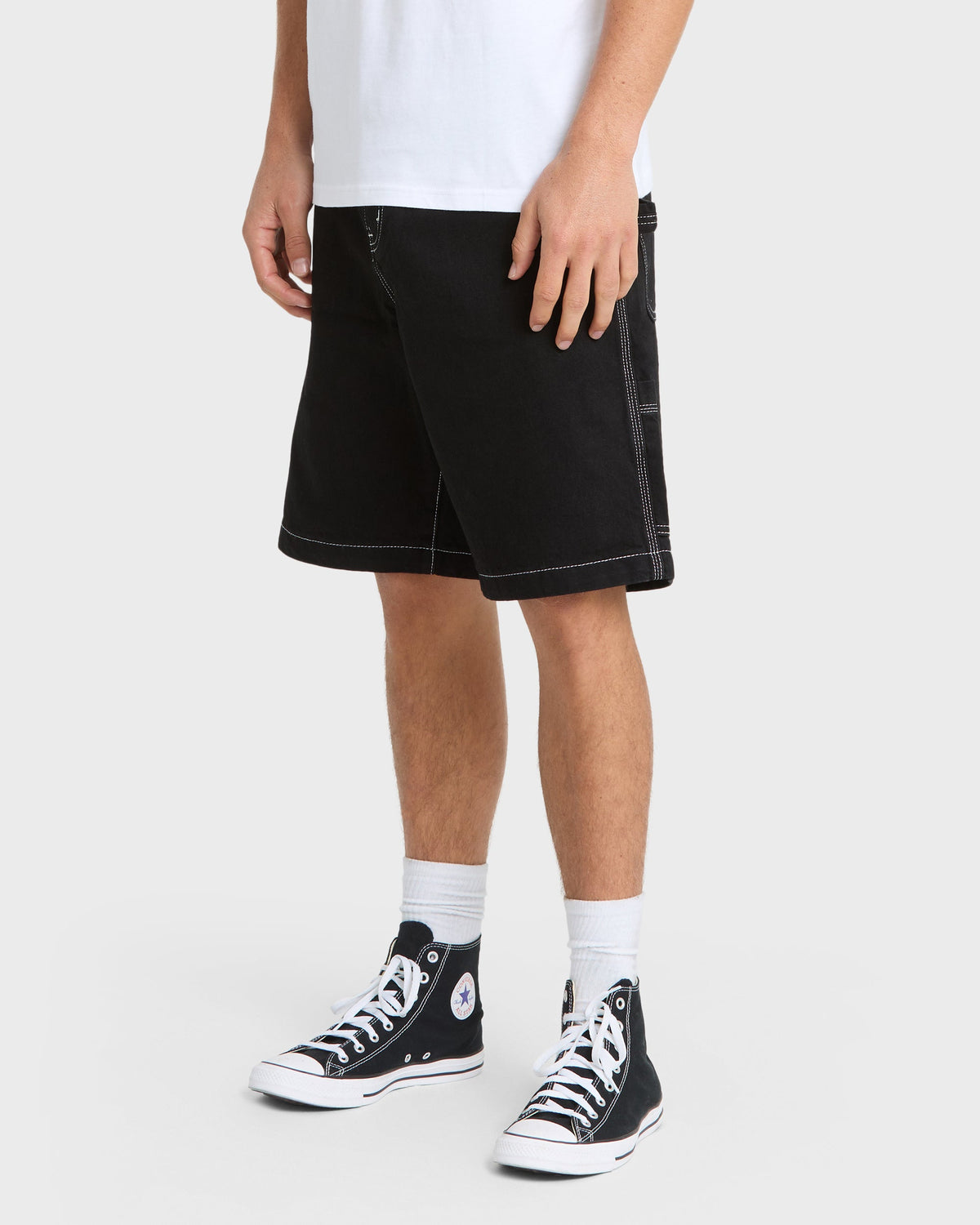 Mercury Carpenter Denim Short - Black