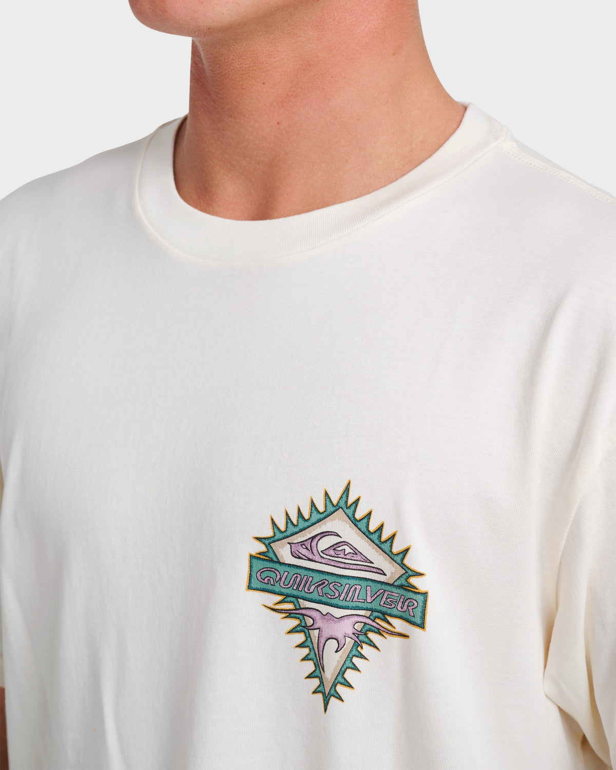 Liberty Spikes Pigment Dye T-Shirt - Snow White