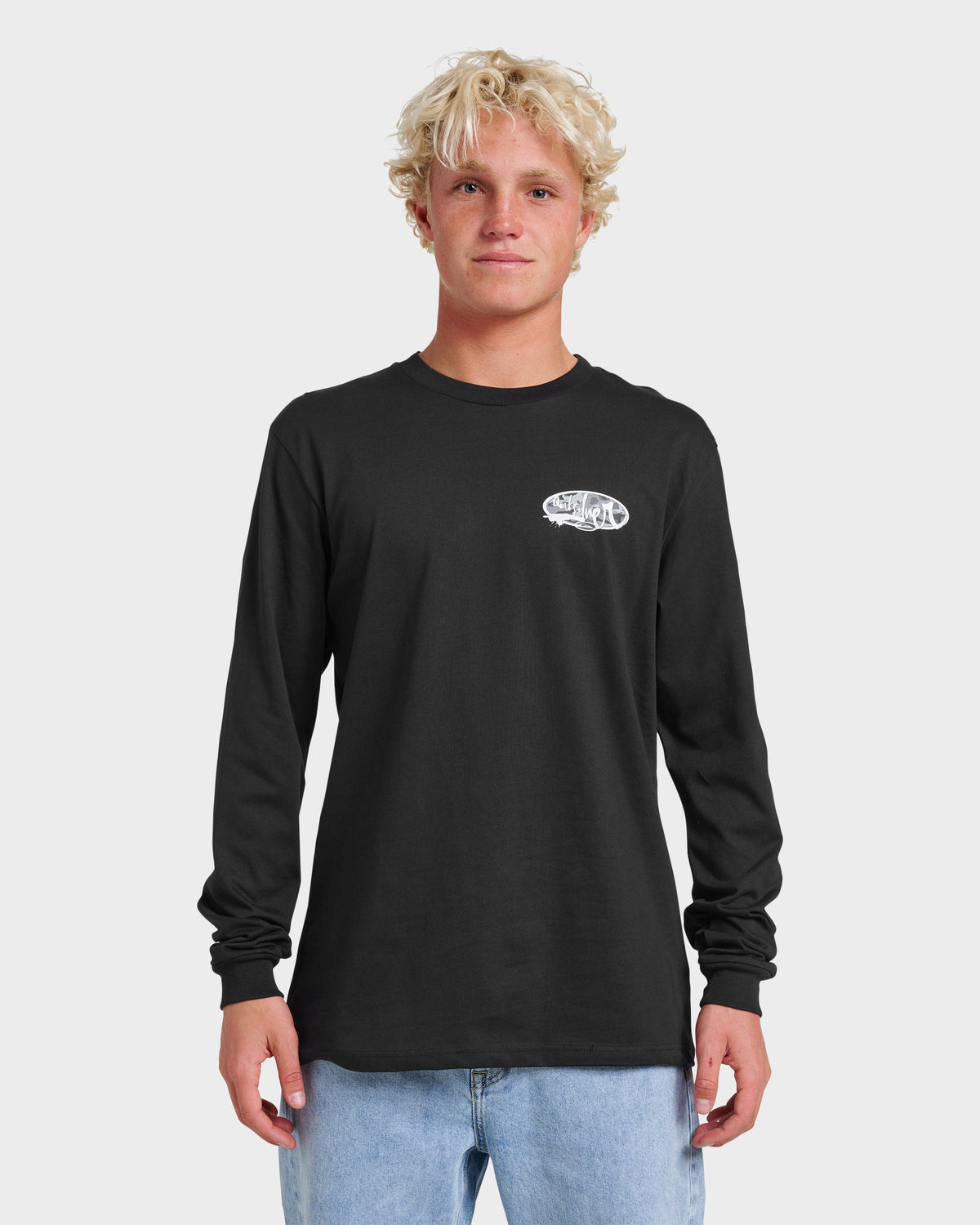 Impaired Camo Long Sleeve T-shirt - Black