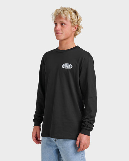Impaired Camo Long Sleeve T-shirt - Black