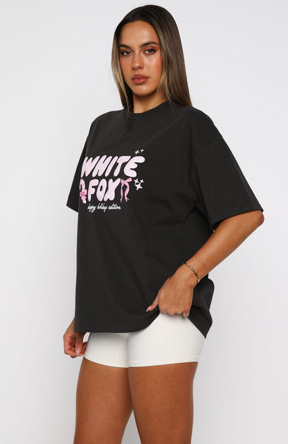 Christmas Feeling Oversized Tee Charcoal