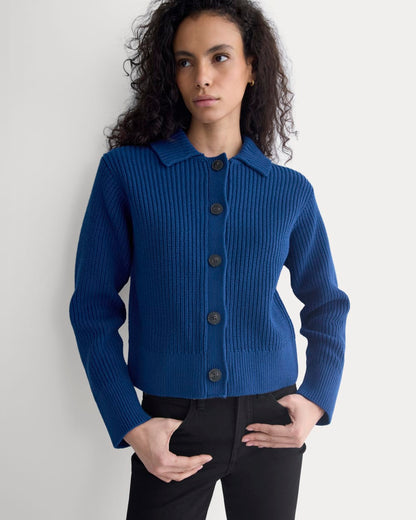 Shrunken Cardigan in Everyday Cotton | Estate Blue