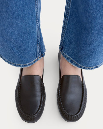 Leather Day Driver Loafer |  Black