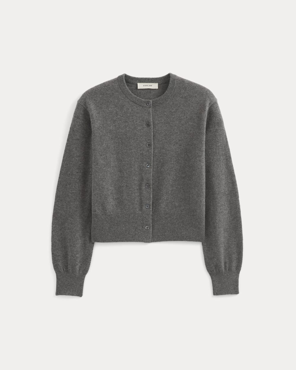 Cashmere Cropped Cardigan | Heather Charcoal