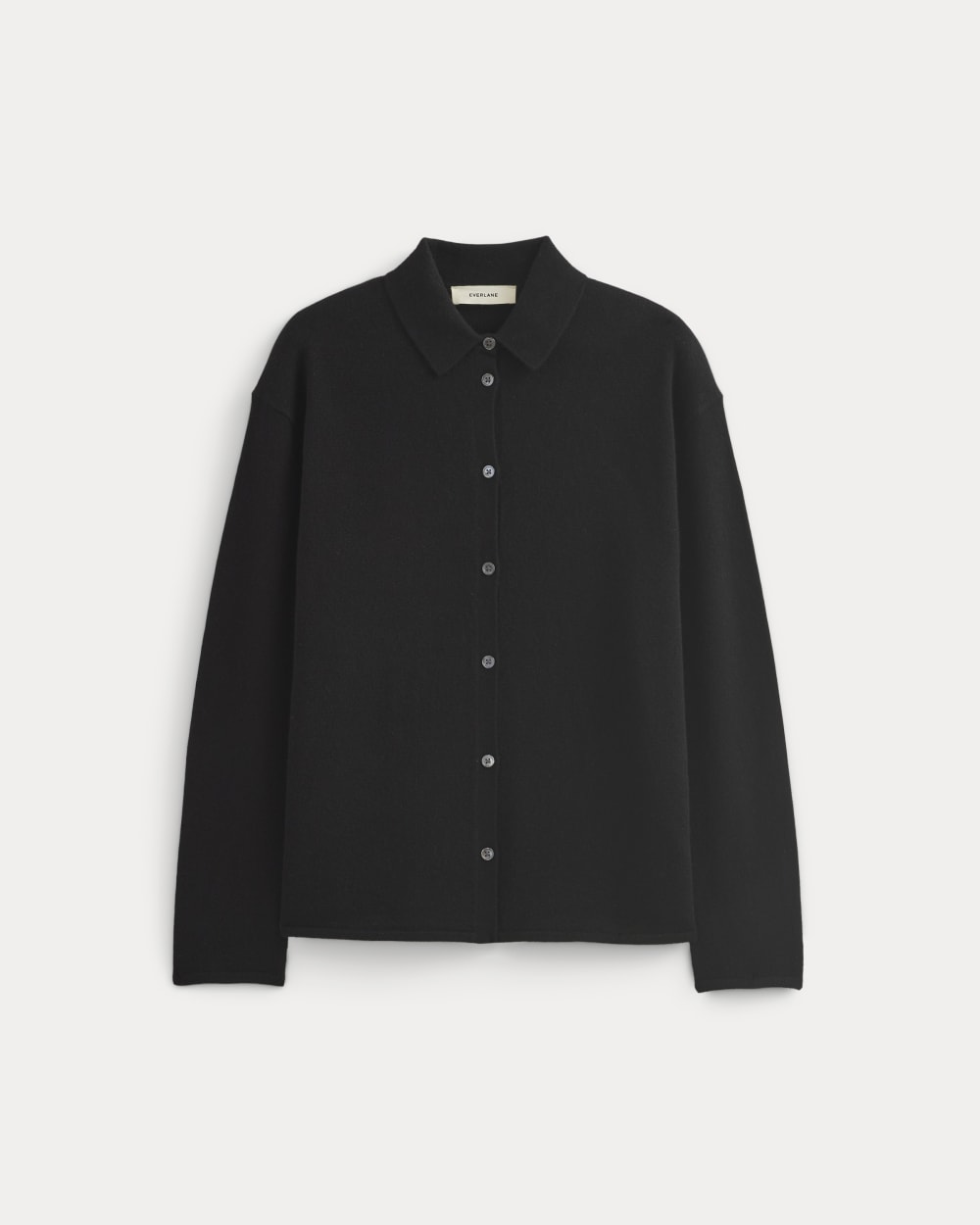Cashmere Button-Up Shirt | Black