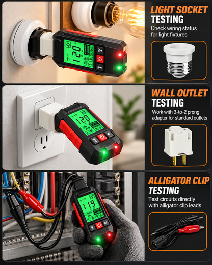 Circuit Breaker Finder Kit with LCD Display & Voltage Tester