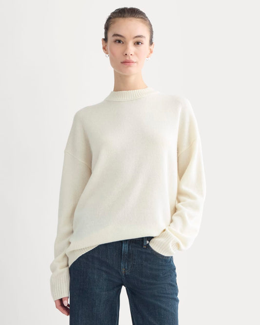 Cashmere Boyfriend Sweater | Snow