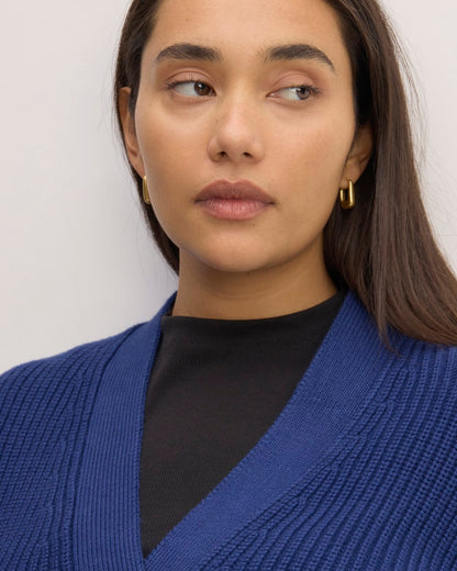 The Boxy Cardigan in Everyday Cotton | Bellwether Blue