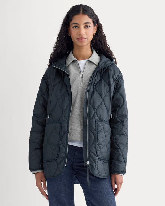 ReNew Quilted Hooded Liner | Navy