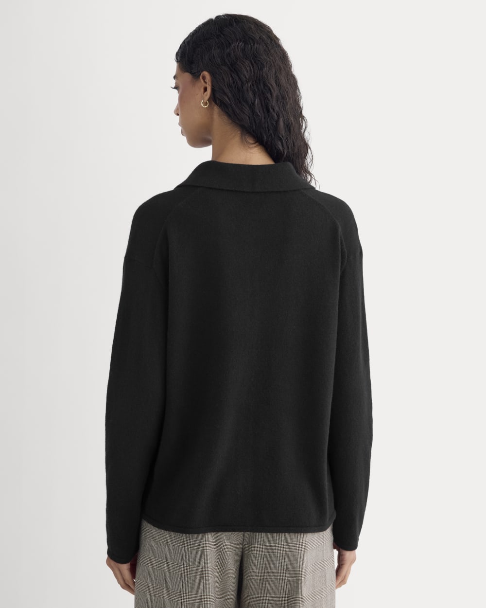 Cashmere Button-Up Shirt | Black