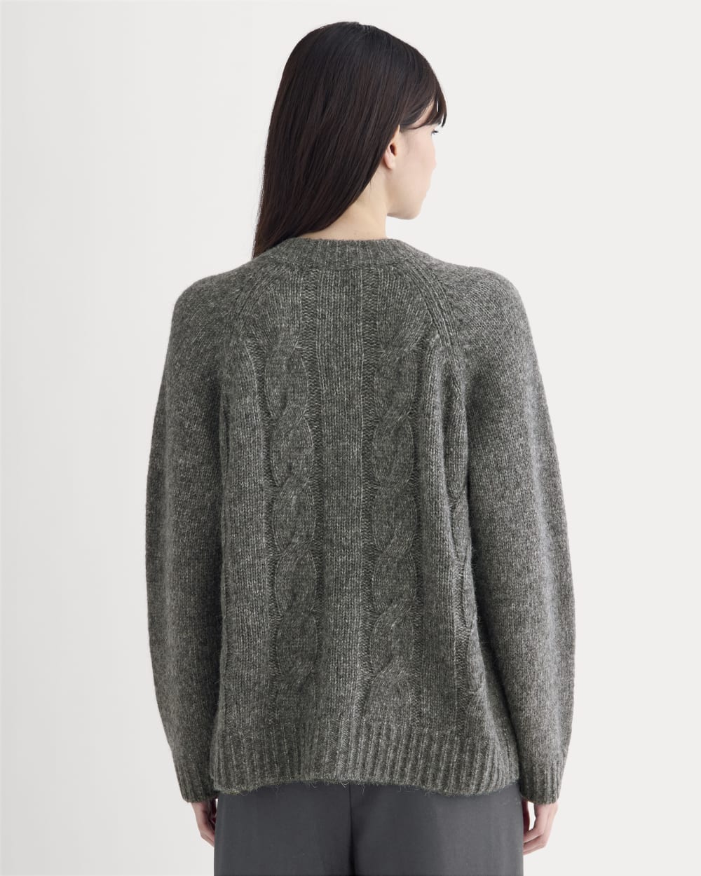 Cloud Cable Cardigan | Heather Charcoal