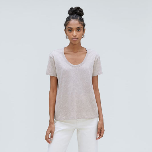 The Air Scoop-Neck Tee | Heathered Oatmeal