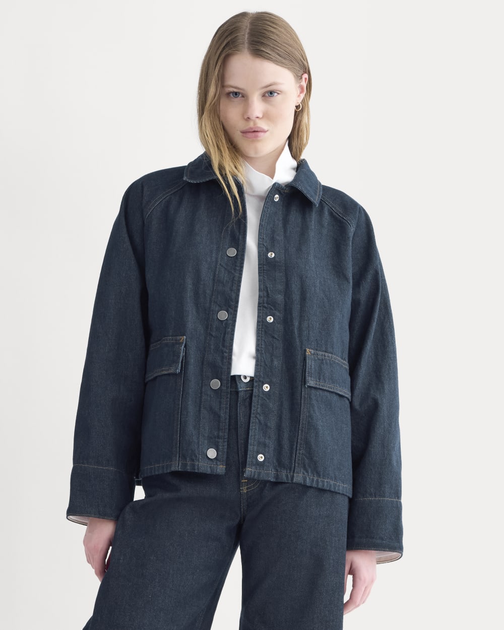 Cropped Denim Jacket | Garment-Dyed Indigo