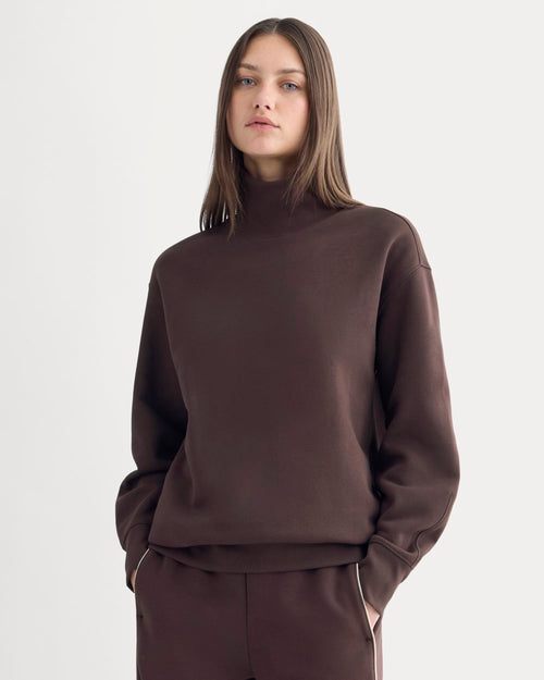 Luxe Fleece Turtleneck | Dark Chocolate