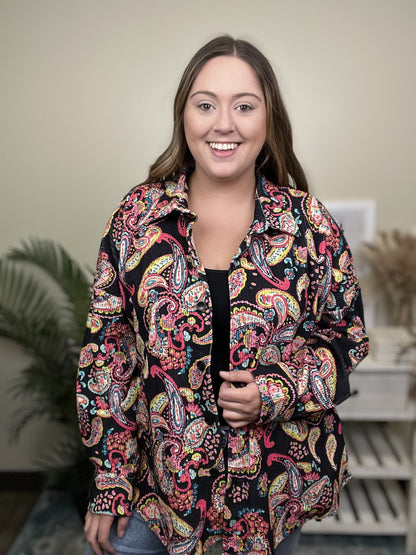 Be Bold Women's Bright Collared Shacket