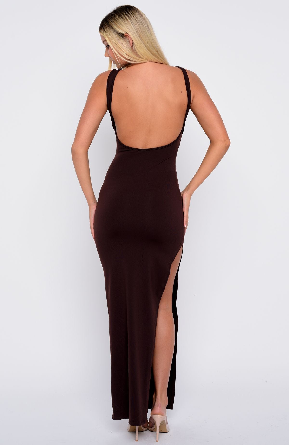 Don't Want To Be Apart Maxi Dress Dark Chocolate
